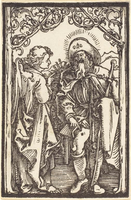 Kunstdruck „Der heilige Rochus“ von Albrecht Dürer mit detailreicher Heiligendarstellung der Renaissance