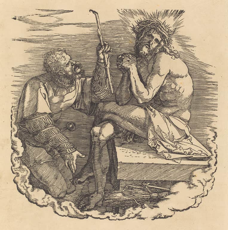 Kunstdruck „Der von einem Soldaten verspottete Schmerzensmann“ von Albrecht Dürer