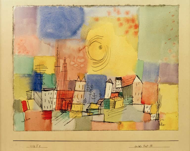 Kunstdruck „Deutsche Stadt BR“ von Paul Klee, handgefertigt in Deutschland
