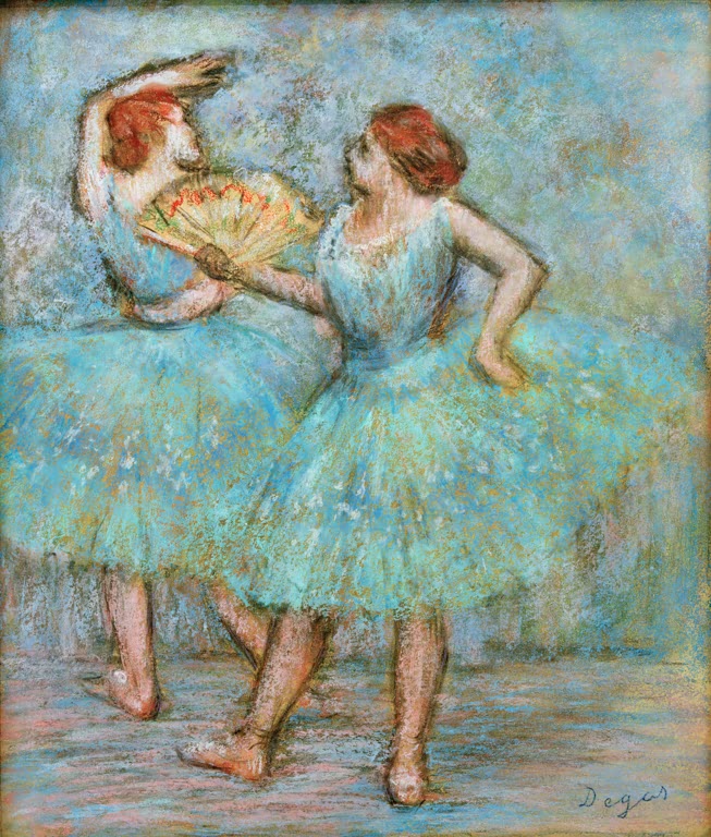 Kunstdruck von „Deux danseuses“ von Edgar Degas, handgefertigt in Deutschland als Leinwand oder Poster erhältlich