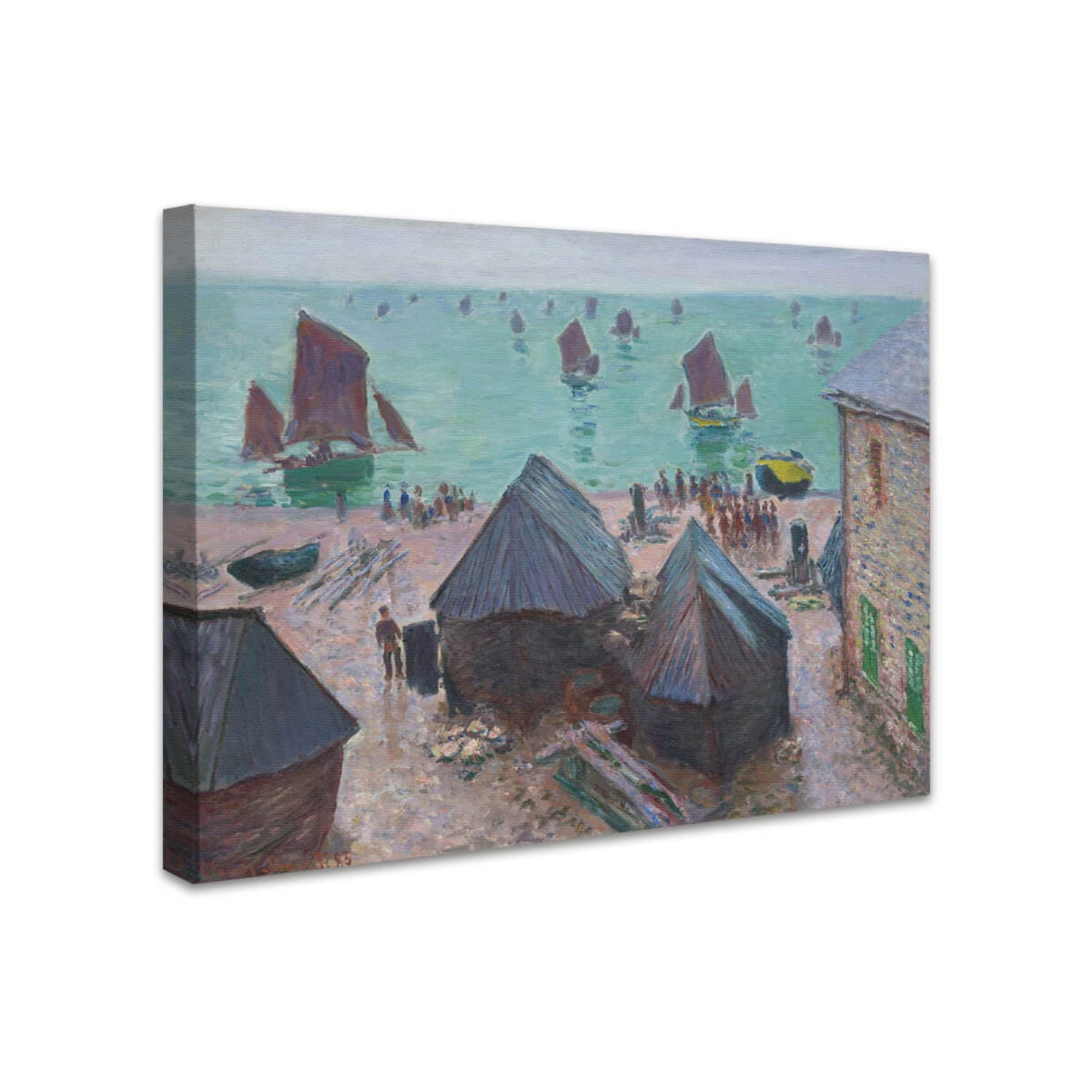Die Abfahrt der Boote, Étretat | Claude Monet