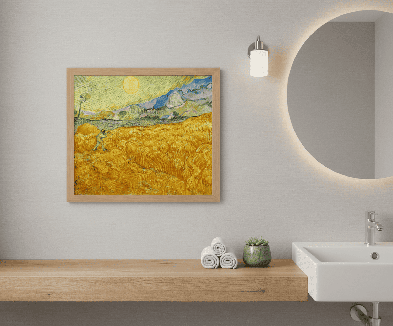 Die Ernte (Kornfeld mit Schnitter) | Vincent van Gogh