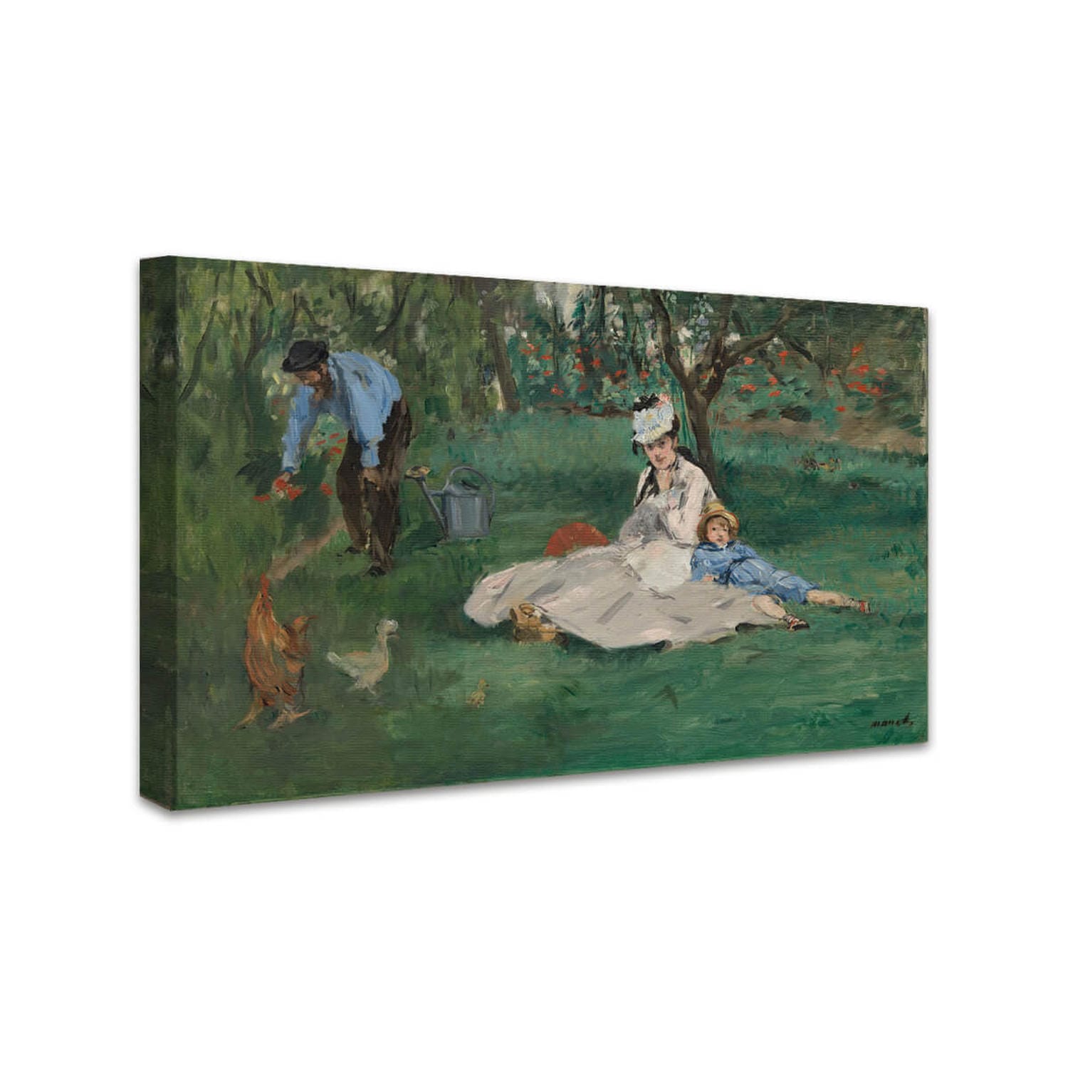 Die Familie Monet in ihrem Garten in Argenteuil | Édouard Manet
