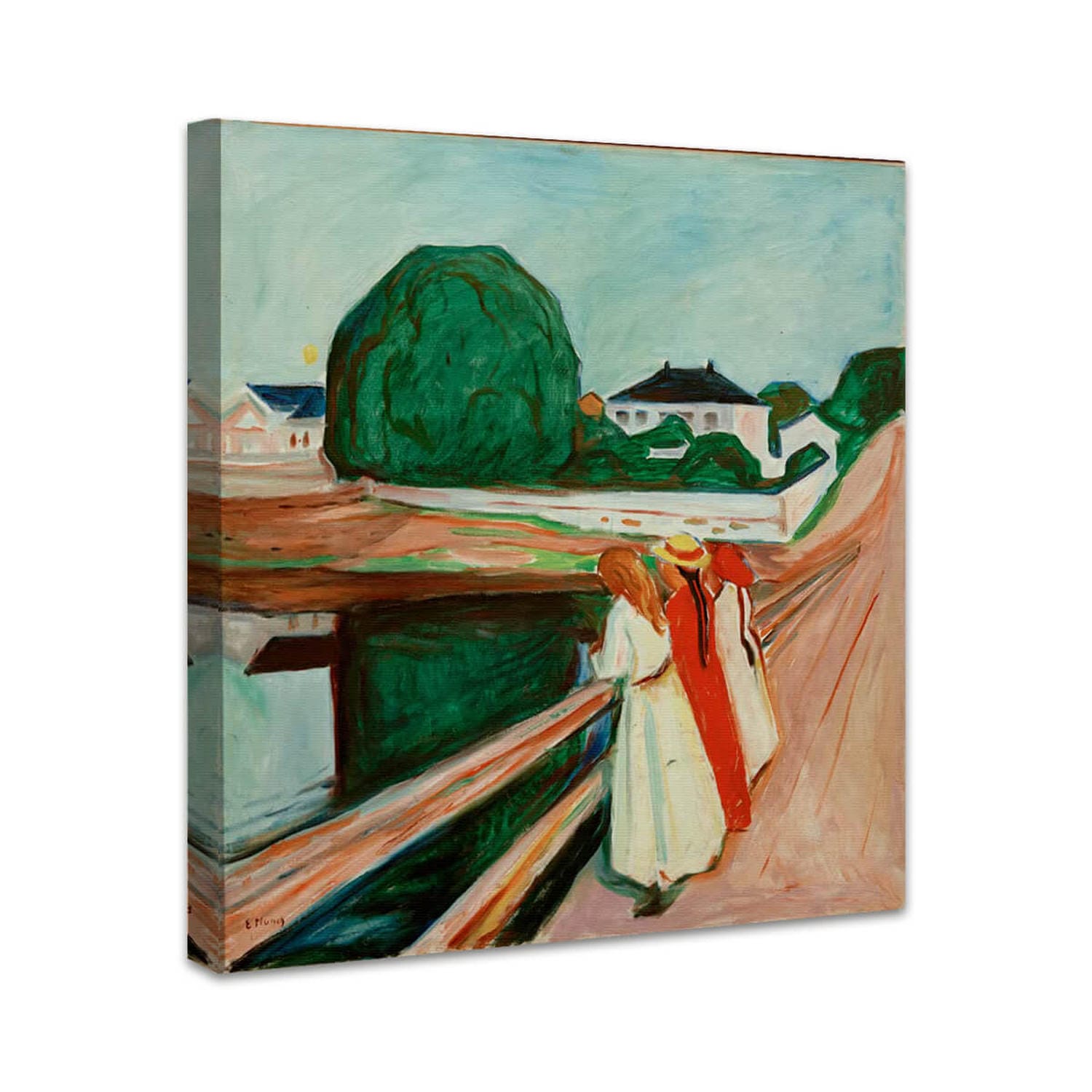 Die Mädchen auf einer Brücke | Edvard Munch