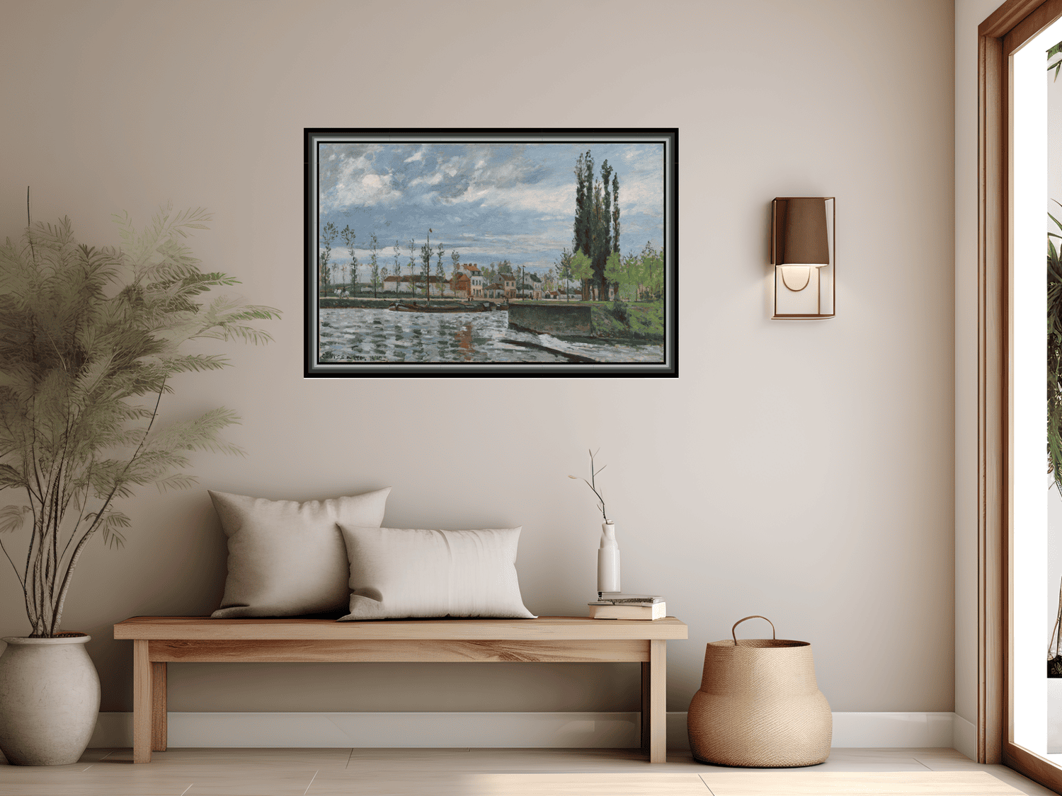 Die Schleuse in Pontoise | Camille Pissarro