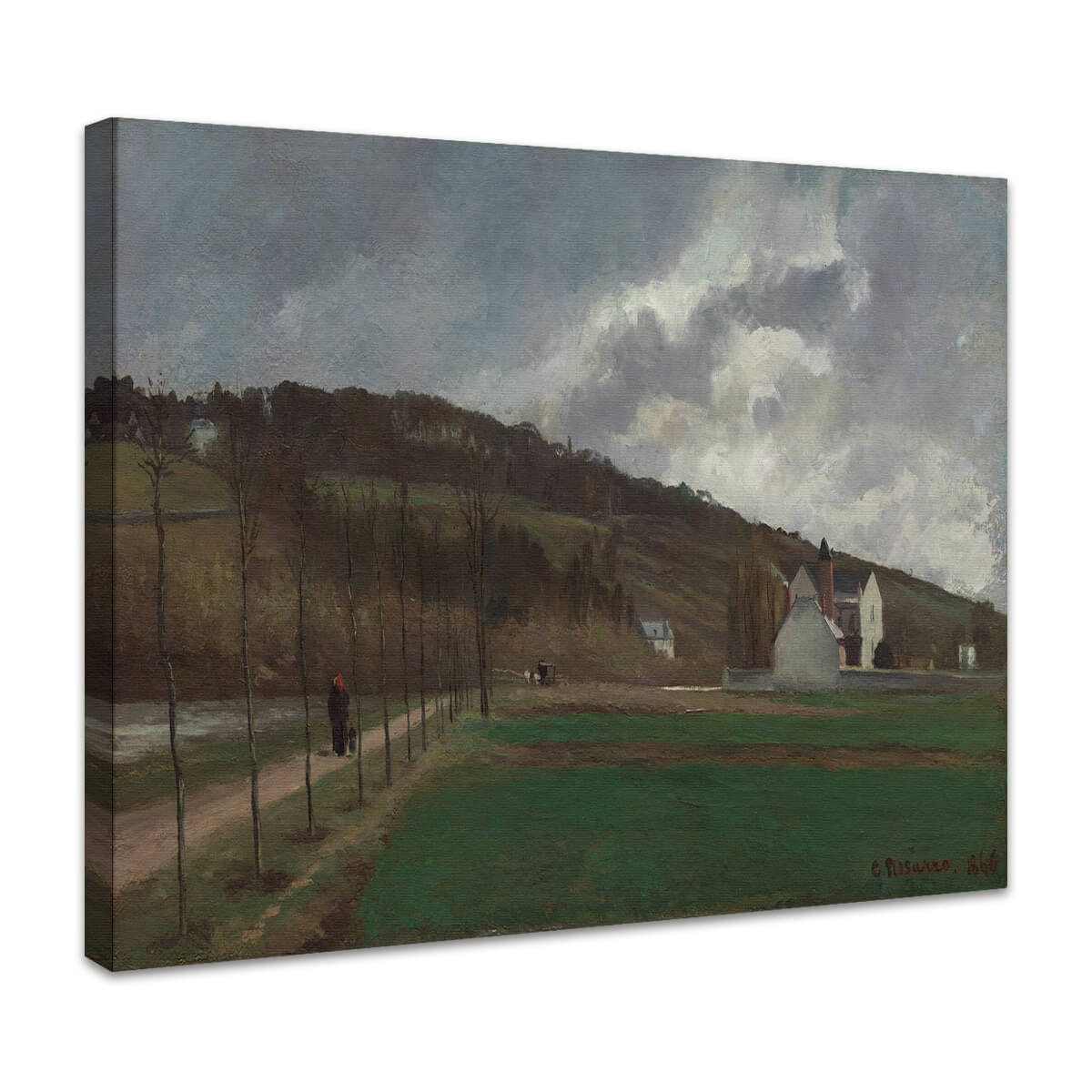 Die Ufer der Marne im Winter | Camille Pissarro