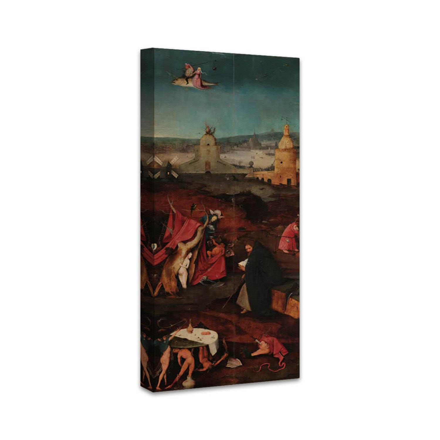 Die Versuchung des heiligen Antonius (linker Flügel) | Hieronymus Bosch