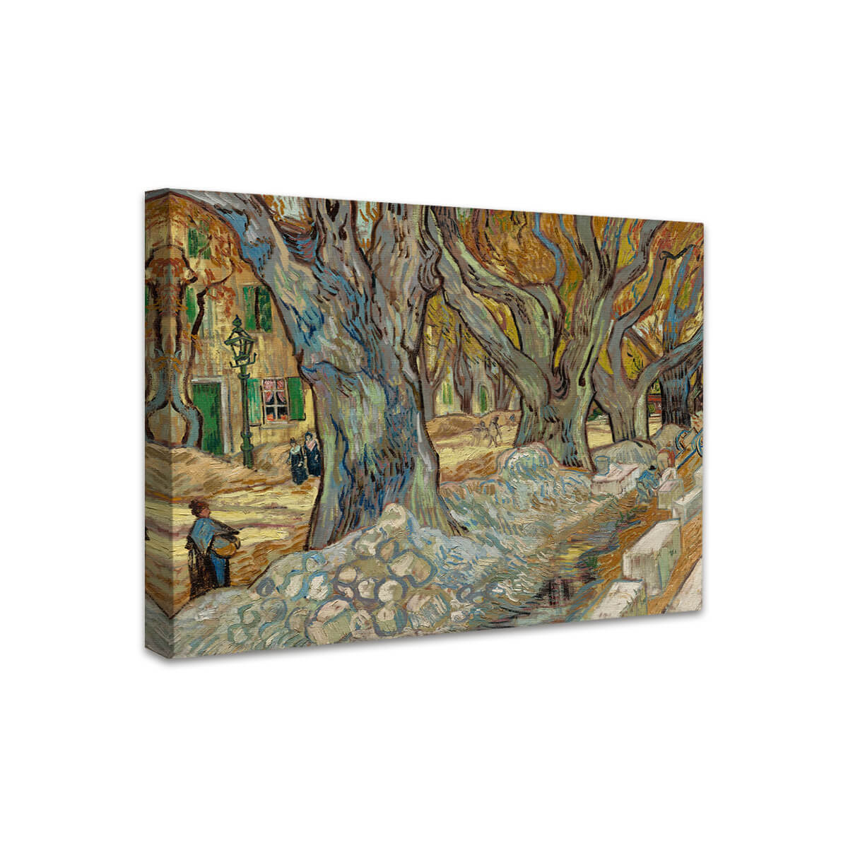 Die großen Platanen (Straßenarbeiter in Saint-Rémy) | Vincent van Gogh