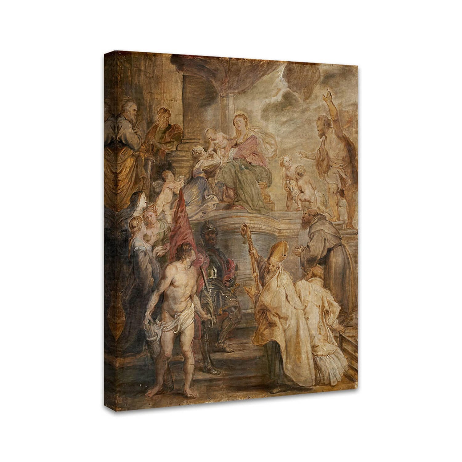 Die mystische Vermählung der heiligen Katharina (Entwurf für das Hochaltarbild der Augustinerkirche in Antwerpen) | Peter Paul Rubens