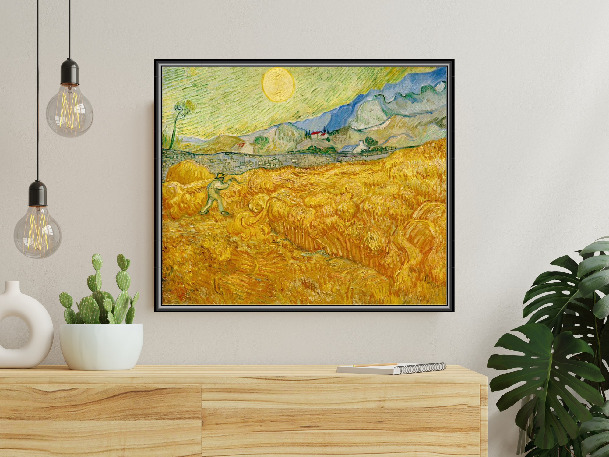 Die Ernte (Kornfeld mit Schnitter) | Vincent van Gogh