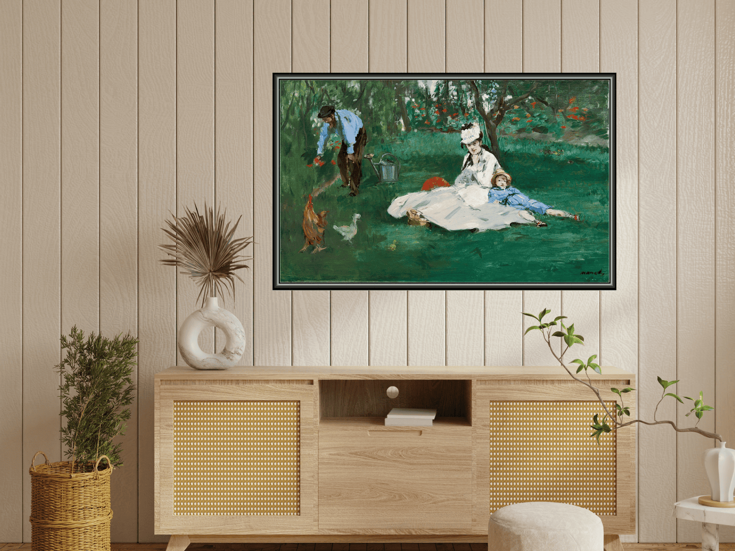 Die Familie Monet in ihrem Garten in Argenteuil | Édouard Manet