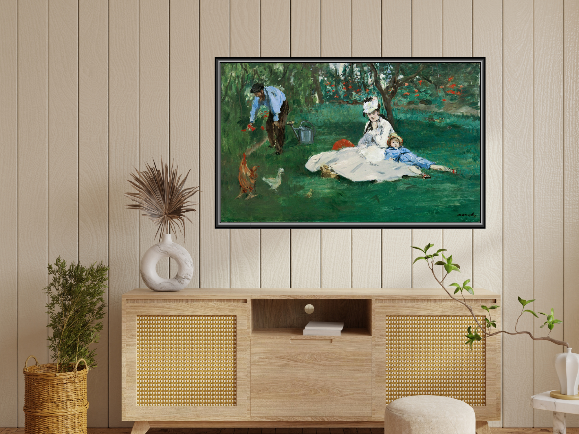 Die Familie Monet in ihrem Garten in Argenteuil | Édouard Manet