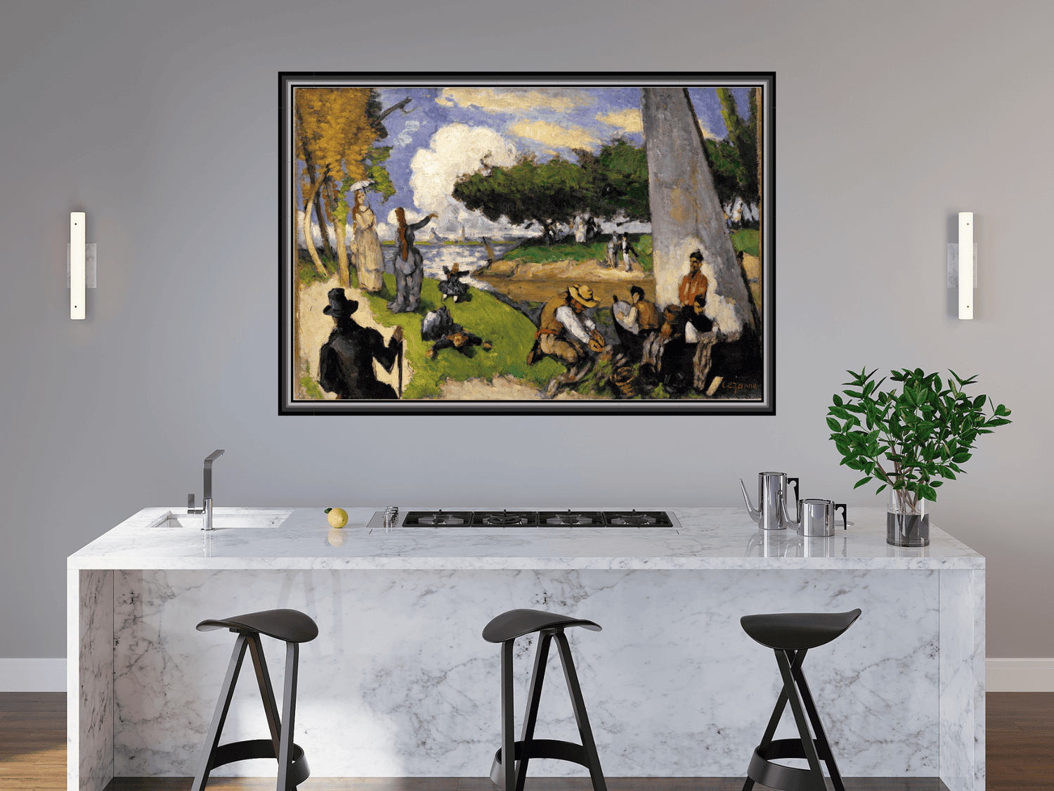 Die Fischer (Fantastische Szene) | Paul Cézanne