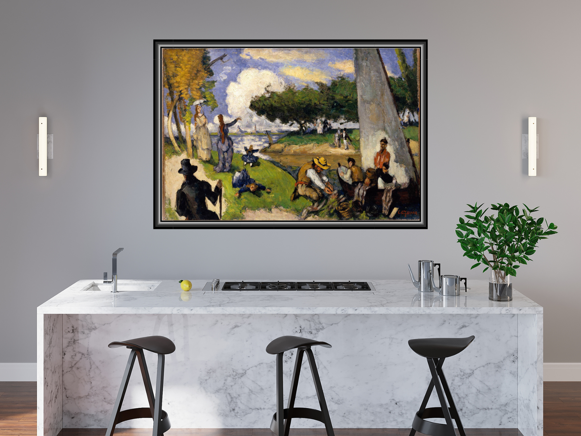 Die Fischer (Fantastische Szene) | Paul Cézanne