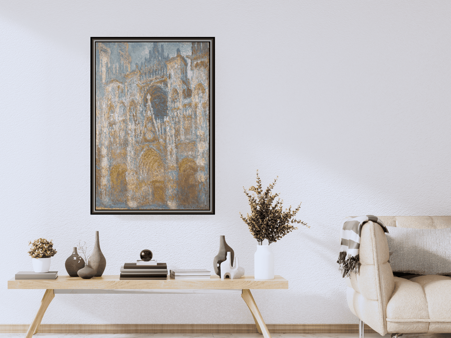 Die Kathedrale von Rouen im Morgenlicht; Harmonie in Blau | Claude Monet