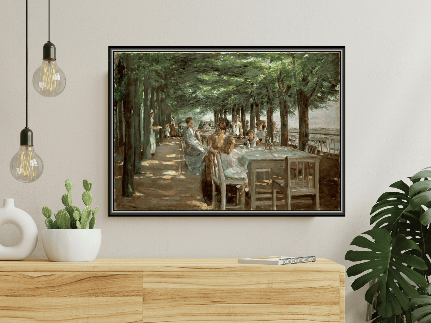 Die Terrasse im Restaurant Jacob in Nienstedten an der Elbe | Max Liebermann