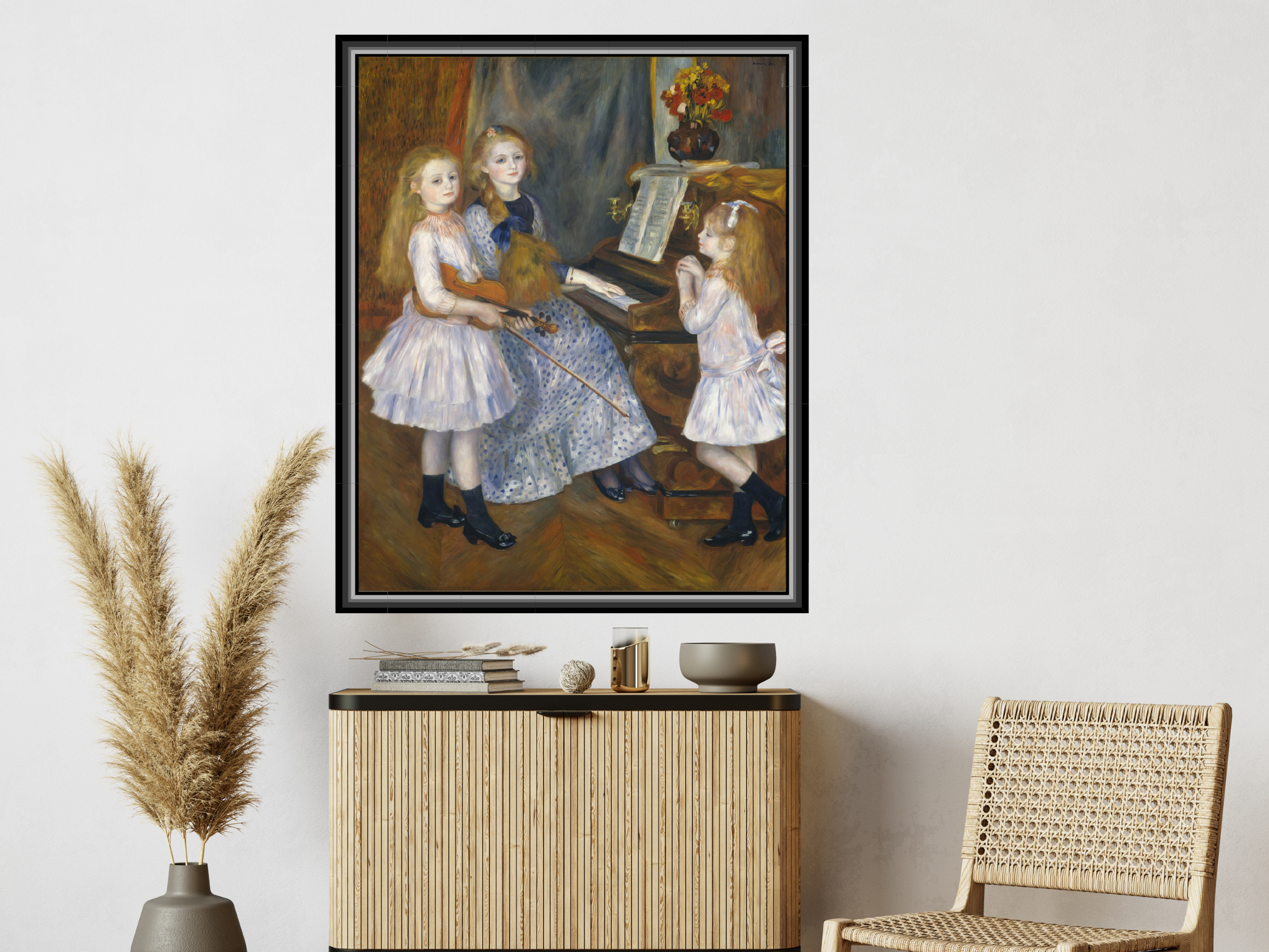 Die Töchter von Catulle Mendès, Huguette (1871–1964), Claudine (1876–1937), und Helyonne (1879–1955) | Pierre-Auguste Renoir