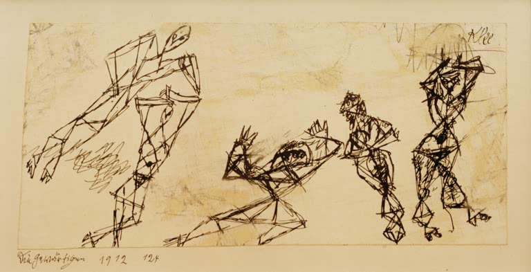 Kunstdruck „Die Gegenwärtigen“ von Paul Klee, handgefertigt in Deutschland