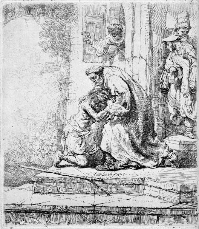 Kunstdruck „Die Heimkehr des verlorenen Sohnes“ von Rembrandt van Rijn
