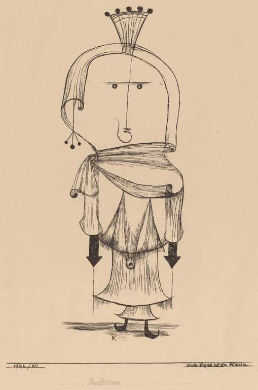 Kunstdruck „Die Hexe mit dem Kamm“ von Paul Klee