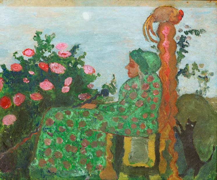 Kunstdruck von „Die Märchendrude“ von Paula Modersohn-Becker. Ausdrucksstarke figürliche Darstellung mit märchenhafter Atmosphäre, in Deutschland handgefertigt.