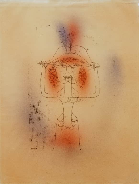 Kunstdruck „Die Sängerin der komischen Oper“ von Paul Klee, handgefertigt in Deutschland