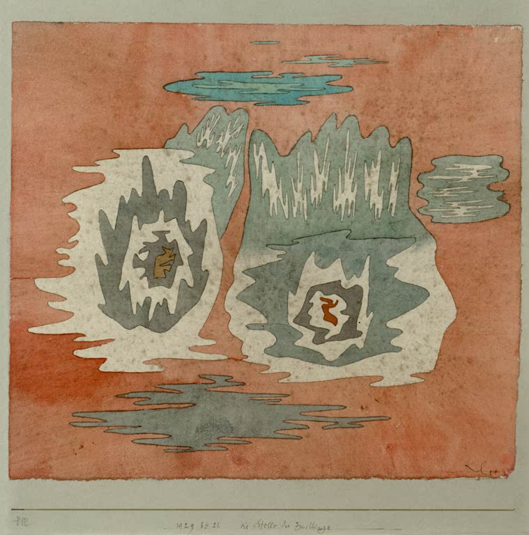 Kunstdruck „Die Stelle der Zwillinge“ von Paul Klee, handgefertigt in Deutschland