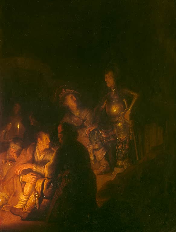 Kunstdruck „Die Verleugnung Petri“ von Rembrandt van Rijn
