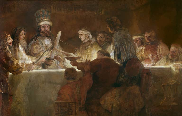 Kunstdruck Die Verschwörung des Claudius Civilis von Rembrandt van Rijn

