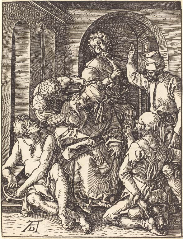 Kunstdruck „Die Verspottung Christi“ von Albrecht Dürer als detailreiche religiöse Kunstszene
