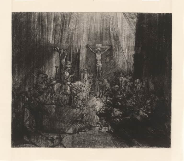 Kunstdruck „Die drei Kreuze“ von Rembrandt van Rijn