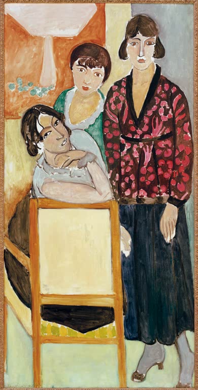Kunstdruck des Gemäldes „Die drei Schwestern 1917“ von Henri Matisse, erhältlich als Poster oder Leinwand, optional gerahmt, in Deutschland von Hand gefertigt.