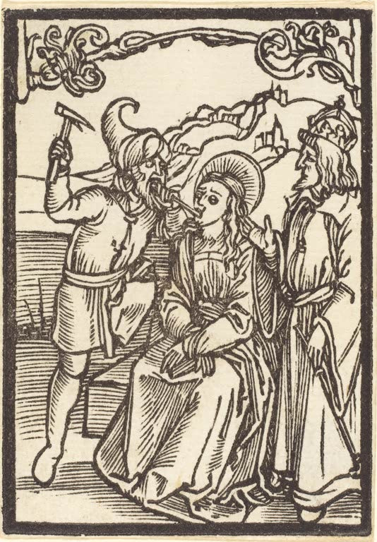 Kunstdruck „Die heilige Apollonia“ von Albrecht Dürer mit fein gezeichneter Heiliger in religiöser Darstellung