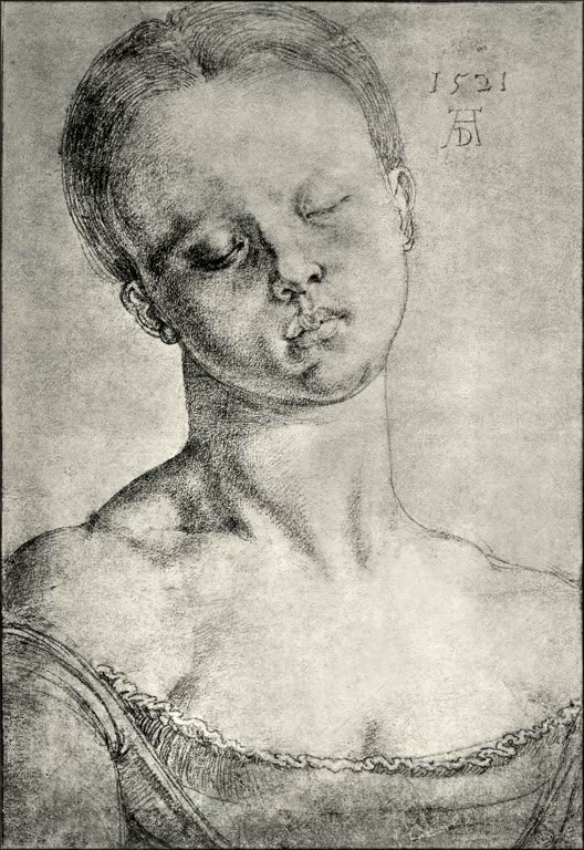 Kunstdruck des Gemäldes „Die heilige Barbara“ von Albrecht Dürer. Hochwertiger Fine-Art-Druck, in Deutschland per Hand gefertigt, erhältlich auf Leinwand oder als Poster.