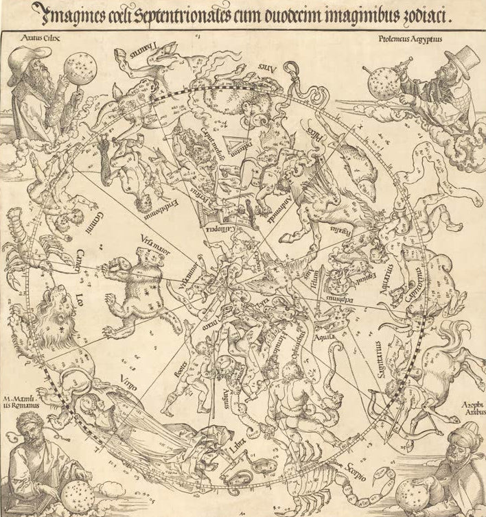 Kunstdruck „Die nördliche Himmelskugel“ von Albrecht Dürer