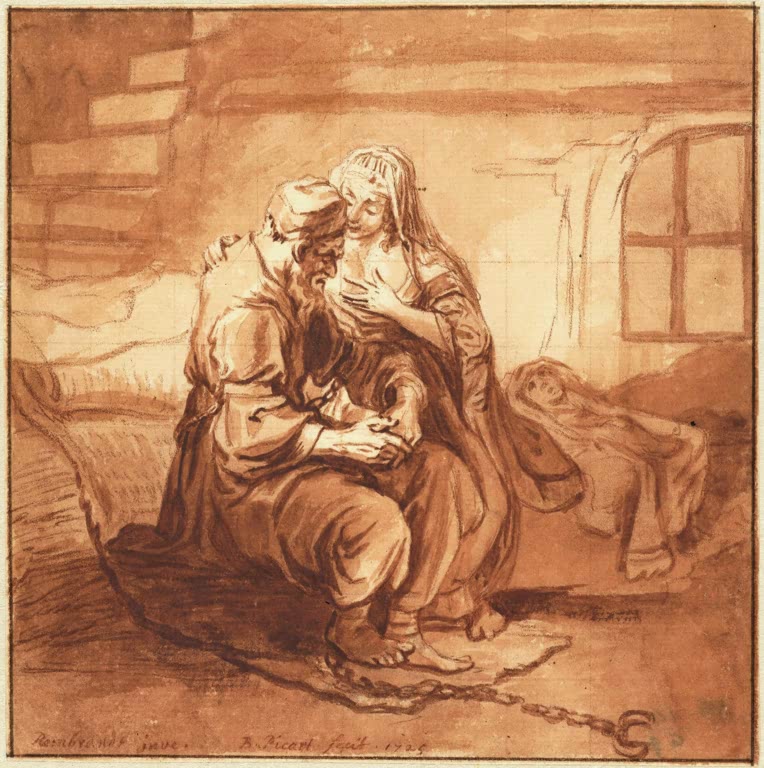 Text: Kunstdruck „Die römische Nächstenliebe“ von Rembrandt van Rijn