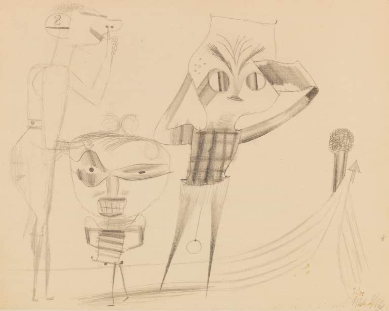 Kunstdruck „Die vulgäre Komödie“ von Paul Klee

