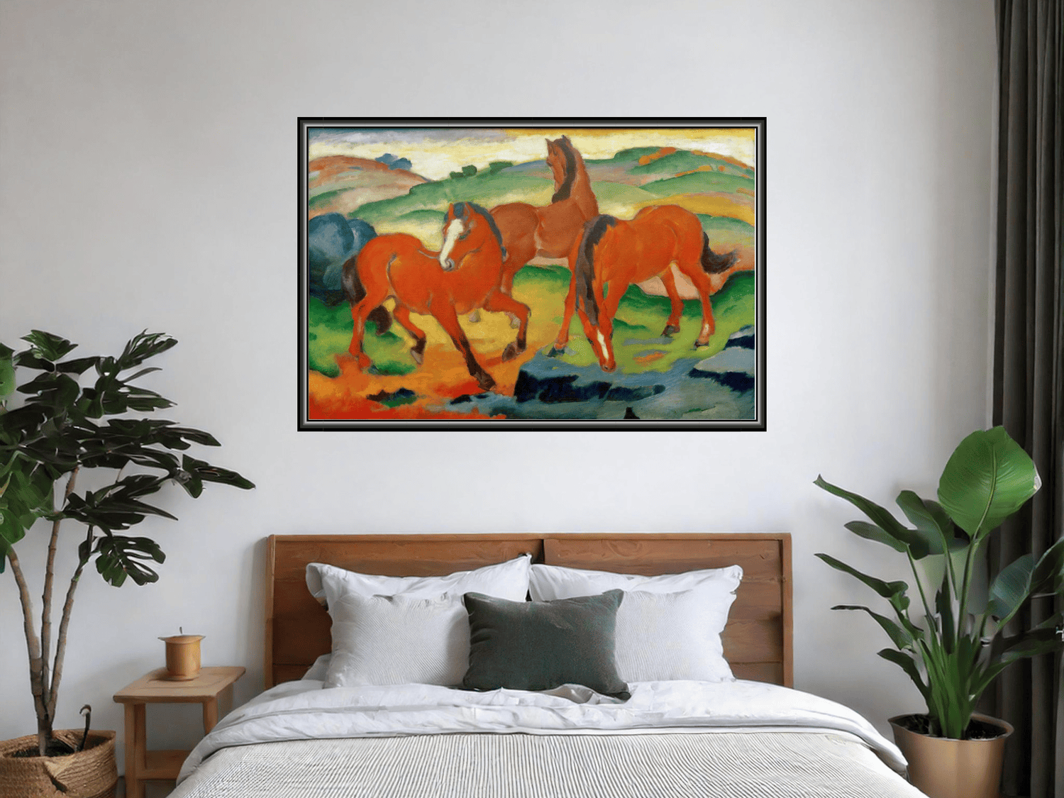 Die roten Pferde (Weidende Pferde IV) | Franz Marc