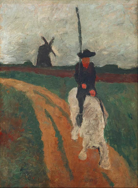 Kunstdruck von „Don Quichote“ von Paula Modersohn-Becker. Ausdrucksstarke Darstellung der literarischen Figur mit charakteristischer Farbgebung, in Deutschland handgefertigt.