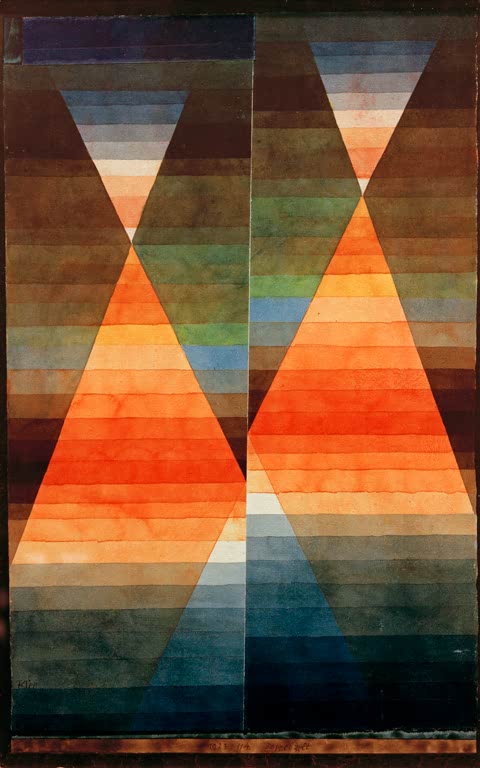 Kunstdruck „Doppelzelt“ von Paul Klee, handgefertigt in Deutschland
