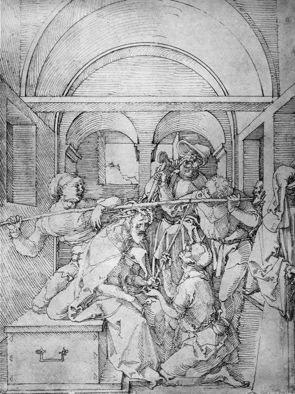 Kunstdruck „Dornenkrönung“ von Albrecht Dürer mit dramatischer Passionsszene Christi