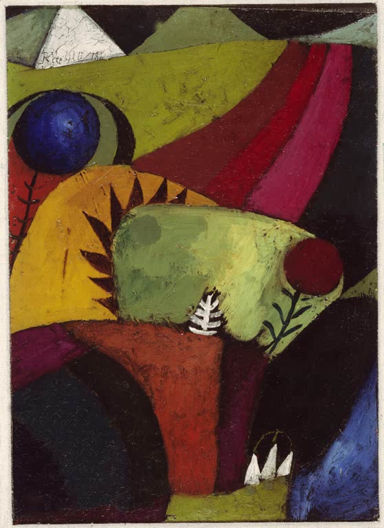 Kunstdruck „Drei weiße Glockenblumen“ von Paul Klee