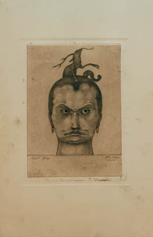 Kunstdruck „Drohendes Haupt“ von Paul Klee, handgefertigt in Deutschland