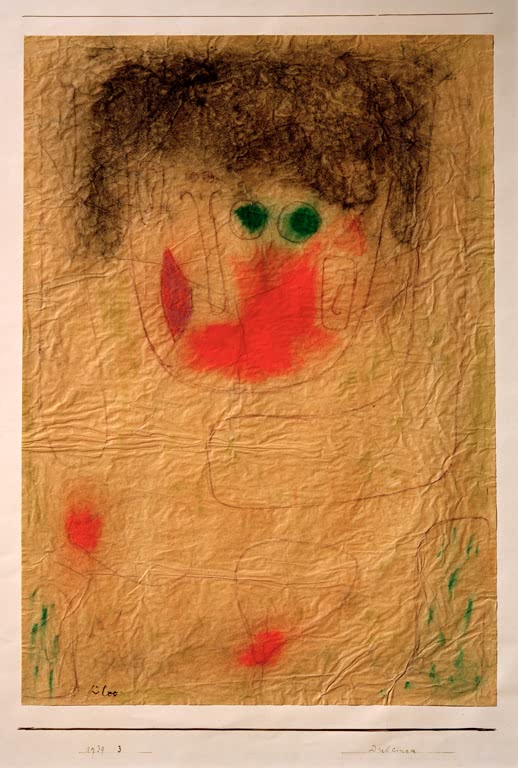 Kunstdruck des Gemäldes Dulcinea von Paul Klee, handgefertigt in Deutschland als hochwertiger Kunstdruck.