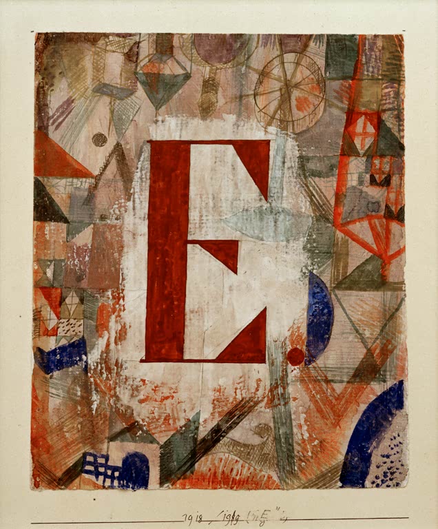 Kunstdruck „E“ von Paul Klee, handgefertigt in Deutschland