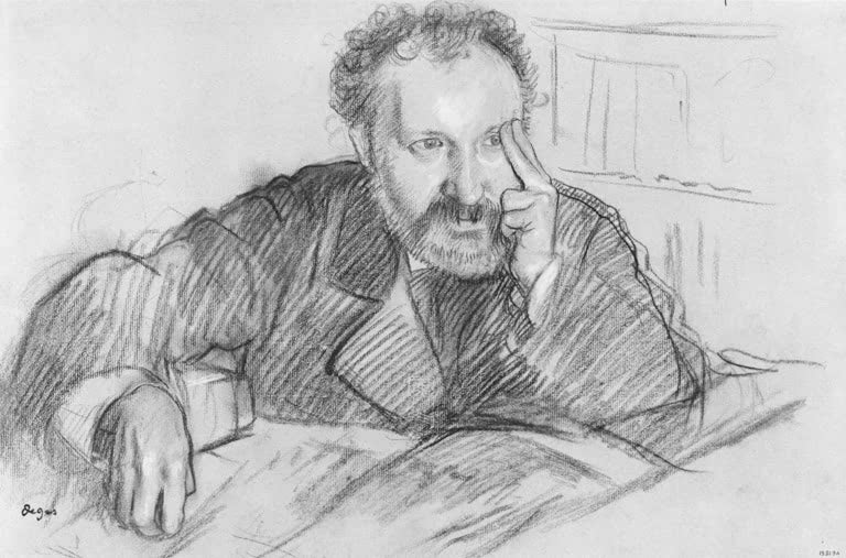Kunstdruck des Gemäldes Edmond Duranty von Edgar Degas, handgefertigt in Deutschland