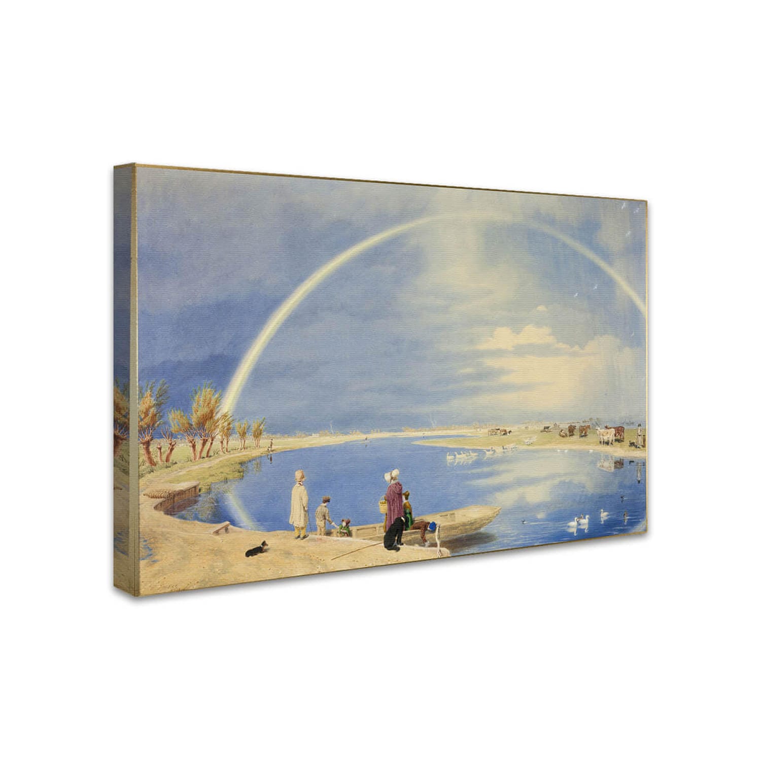 Ein Aprilregen: Blick von der Binsey-Fähre nahe Oxford in Richtung Port Meadow und Godstow | William Turner