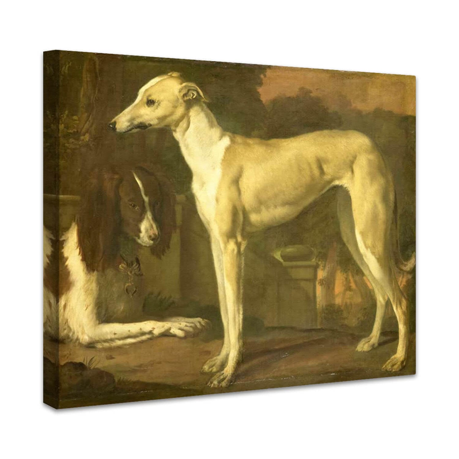 Ein Windhund und ein Spaniel | Jan Weenix