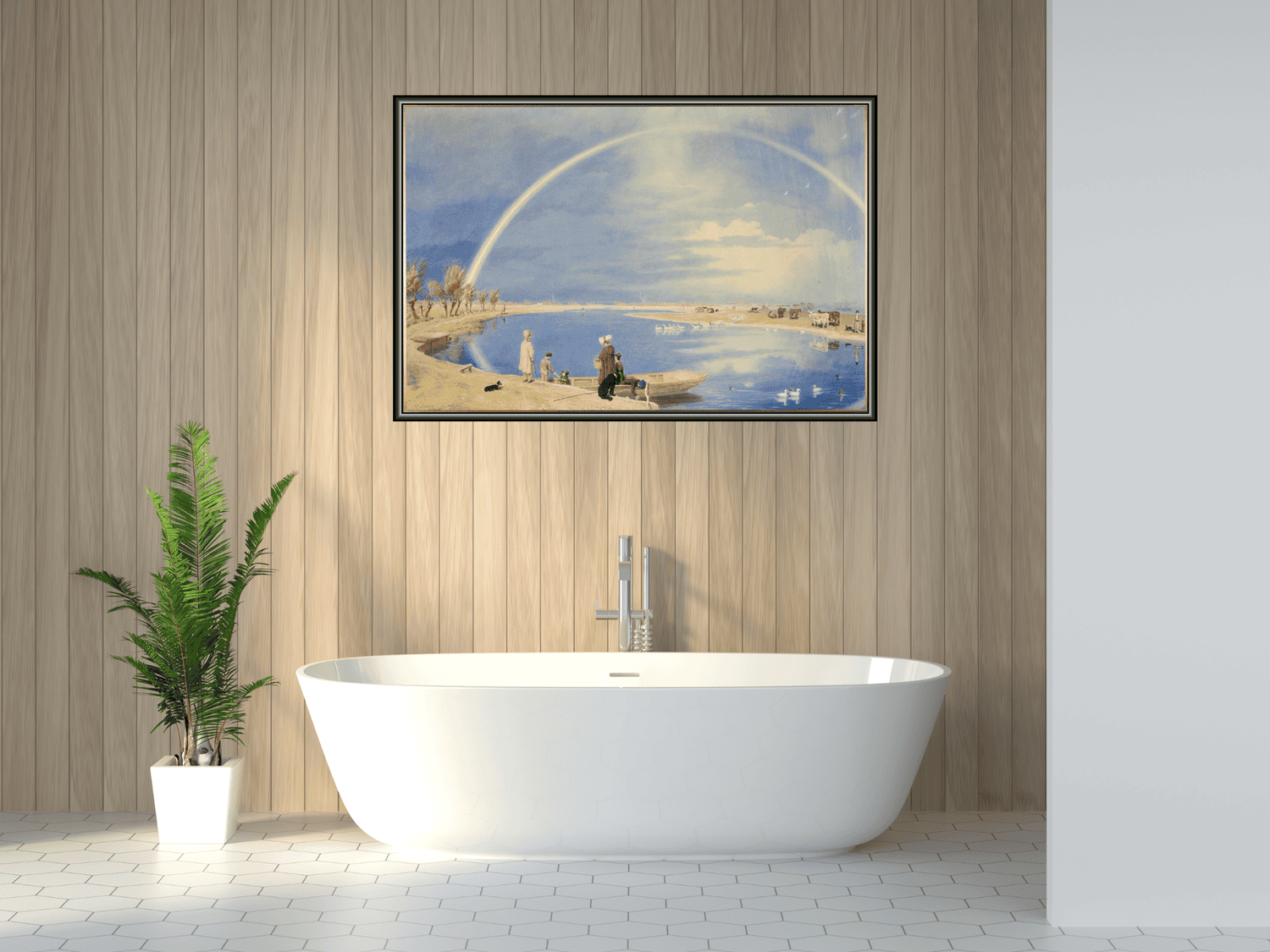 Ein Aprilregen: Blick von der Binsey-Fähre nahe Oxford in Richtung Port Meadow und Godstow | William Turner