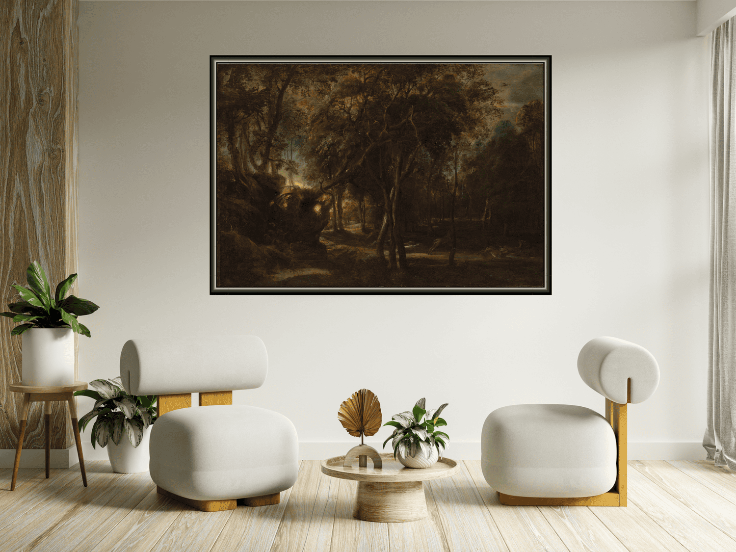 Ein Wald im Morgengrauen mit einer Hirschjagd | Peter Paul Rubens